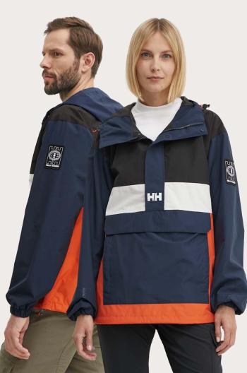 Nepremokavá bunda Helly Hansen tmavomodrá farba, prechodná, oversize