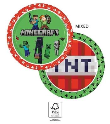 Papierové taniere Minecraft 23cm 8ks