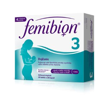 Femibion 3 Dojčenie tbl 28 + cps 28 (kys. listová + vápnik, vitamíny a minerály + DHA) 56 ks