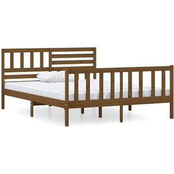 Rám postele medovo hnedý masívne drevo 120 × 190 cm Small Double, 3101126