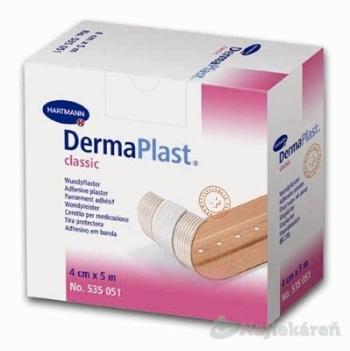 DERMAPLAST CLASSIC náplasť na rany z textilnej tkaniny (4cmx5m) 1ks