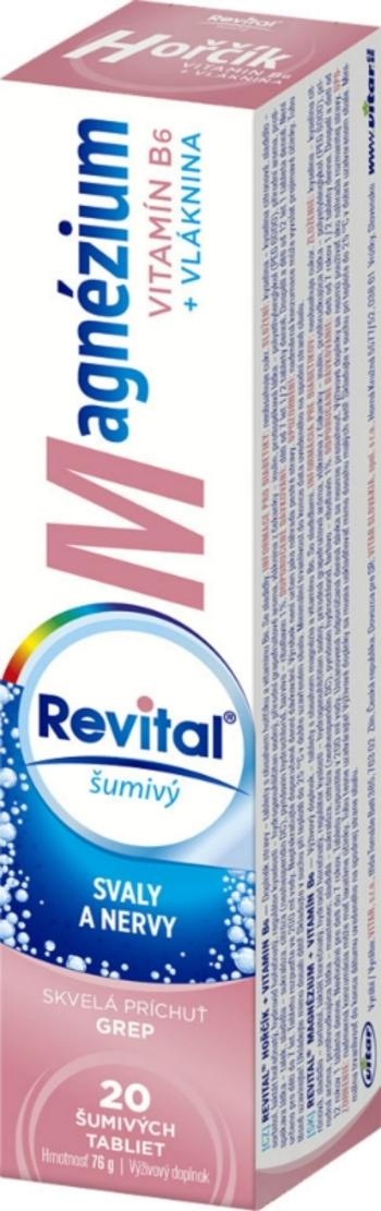 Revital Magnézium + Vitamín B6 s príchuťou grepu 20 šumivých tabliet