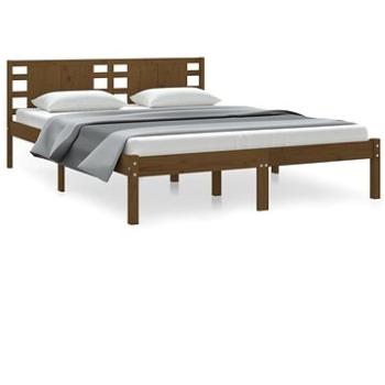 Rám postele medovo hnedý masívna borovica 120 × 200 cm, 3104216