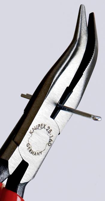 Knipex 25 21 160 pre elektroniku a jemnú mechaniku ploché ihlové kliešte 40 ° zahnuté 160 mm