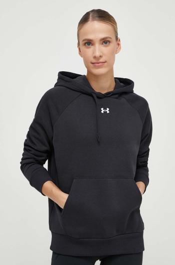 Mikina Under Armour dámska, čierna farba, s kapucňou, jednofarebná, 1379500