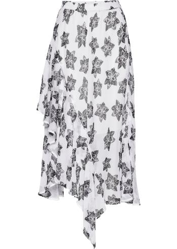 Šifónová sukňa s kvetovaným vzorom