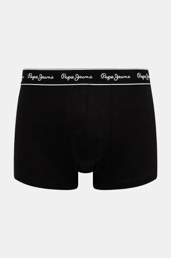 Boxerky Pepe Jeans SOLID TK 3P 3-pak pánske, čierna farba, PMU11171