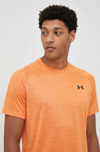Tréningové tričko Under Armour tech 2.0 oranžová farba, jednofarebné