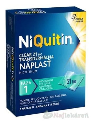 NiQuitin Clear 21mg náplasti proti fajčeniu 7ks