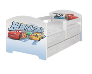 Detská posteľ Ourbaby Racing Cars biela 160x80 cm