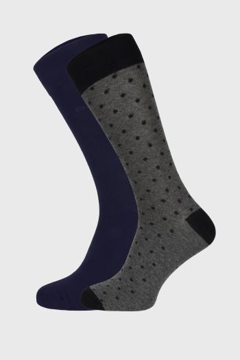 2 PACK čierno-sivých ponožiek GANT Dots