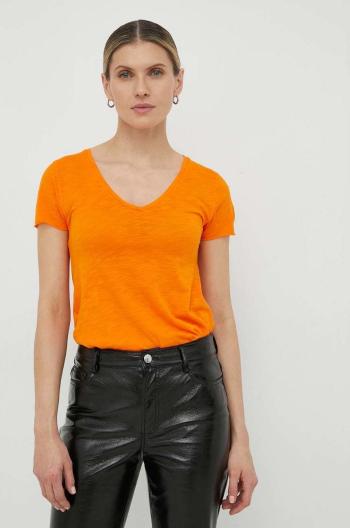 Tričko American Vintage dámsky, oranžová farba