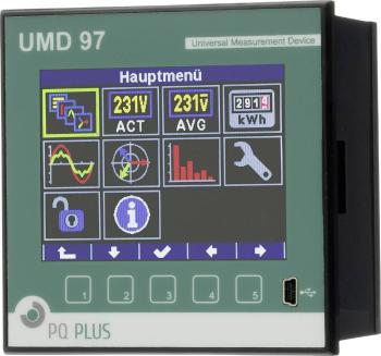 PQ Plus UMD 97CBM  Univerzálne meracie zariadenie - montáž na panel - UMD séria RS485 - 512 MB pamäte