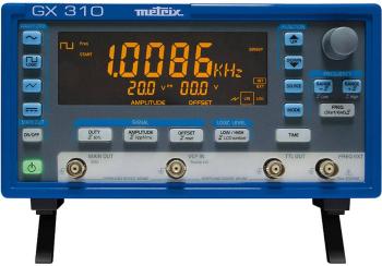 Metrix GX 310-P generátor funkciou USB, Arbitrárny generátor funkcií  0.001 Hz - 10 MHz  trojuholník, obdĺžnikový, sínus