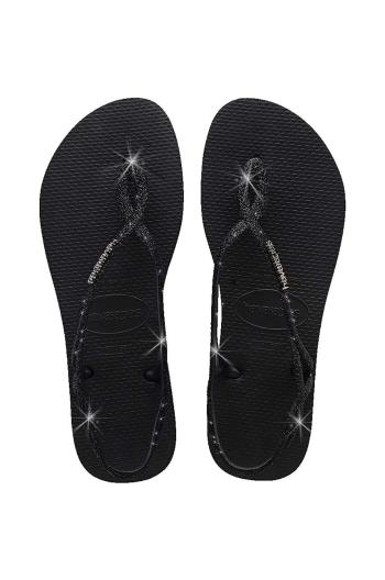 Sandále Havaianas LUNA SPARKLE dámske, čierna farba, 4148065.0090