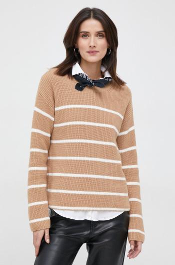 Bavlnený sveter GAP dámsky, hnedá farba