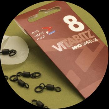 One more cast obratlík s krúžkom vitabitz ring swivels 8 ks veľkosť 8