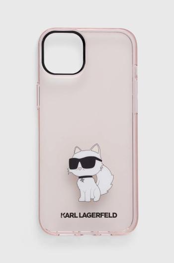Puzdro na mobil Karl Lagerfeld iPhone 14 Plus 6,7'' ružová farba