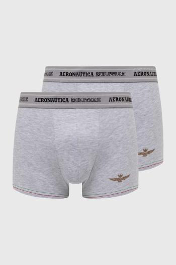 Boxerky Aeronautica Militare 2-pak pánske, šedá farba, AM1UBX004,