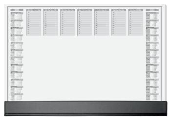 Sigel Office HO365 písacie podložka denný plán, týždenný plán čierna, biela (š x v) 595 mm x 410 mm