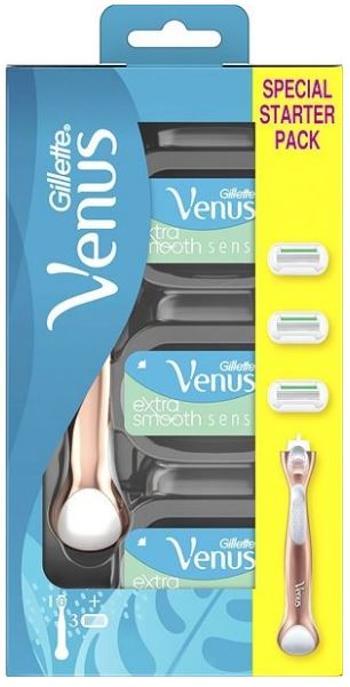 GILLETTE VENUS Sensitive Rose Gold strojek + 3 hlavice