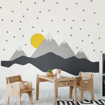 Nástenná samolepka Ambiance Giant Kid Sticker Scandinavian Mountains Nordika