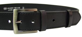 Penny Belts Pánsky kožený opasok 25-1-60 black 115 cm