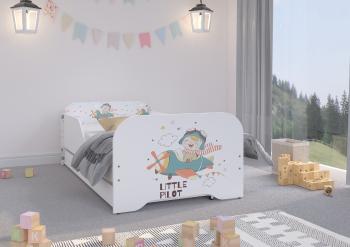 Detská posteľ MIKI 160 x 80 cm - Malý pilot posteľ + prístelok