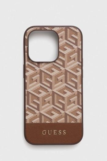 Puzdro na mobil Guess iPhone 14 Pro 6.1" hnedá farba