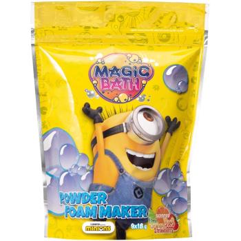 Minions Magic Bath Powder Foam Maker šumivé gule do kúpeľa pre deti Lime, Orange, Strawberry 9x18 g