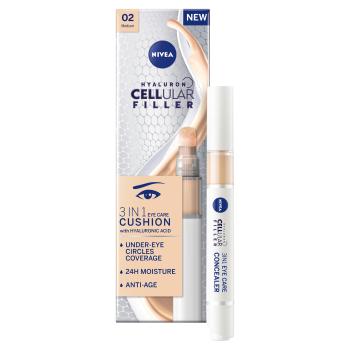 Nivea Tónovací očný krém v hubičke 3v1 Hyaluron Cellular Filler (3 in 1 Eye Care Concealer) 4 ml 02 Medium