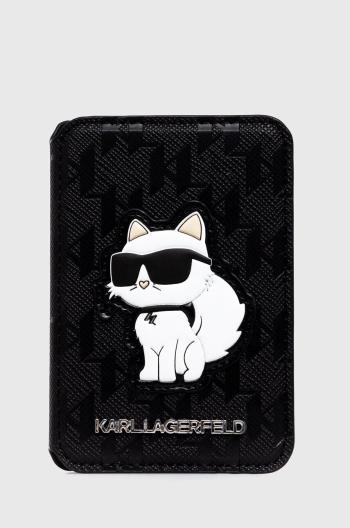 Magnetický držiak na karty Karl Lagerfeld čierna farba