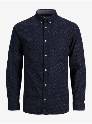 Tmavomodrá vzorovaná košeľa Jack & Jones Jack