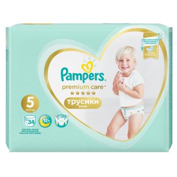 PAMPERS Premium Care Pants veľ.5 Plienkové nohavičky 12-17kg  34 ks