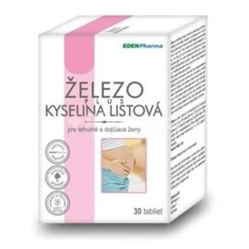 EDENPHARMA Železo plus kyselina listová 30 tabliet