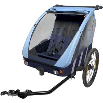 Trailblazer detský kombinovaný vozík za bicykel + kočík pre 2 deti – modrý (05-CSK80-MO)