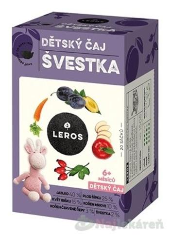 LEROS DETSKÝ ČAJ SLIVKA nálevové vrecká (od 6+ mesiacov) 20x2g (40g)