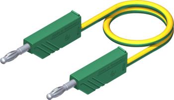 SKS Hirschmann CO MLN 50/2,5 merací kábel [lamelový zástrčka 4 mm - lamelový zástrčka 4 mm] 0.50 m žltá, zelená 1 ks