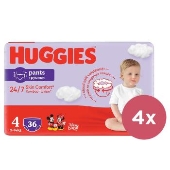 HUGGIES® Pants Nohavičky plienkové jednorazové 4 (9-14 kg) 144 ks - MESAČNÁ ZÁSOBA