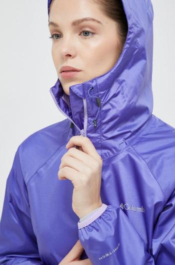 Nepremokavá bunda Columbia Ulica Jacket dámska, fialová farba, prechodná