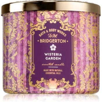 Bath & Body Works Bridgerton Wisteria Garden vonná sviečka 411 g