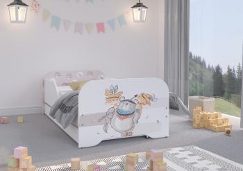 Detská posteľ MIKI 160 x 80 cm - Medveď a líšky  Bear and foxes posteľ + úložný priestor