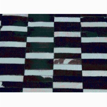 KONDELA Luxusný kožený koberec, hnedá/čierna/biela, patchwork, 201x300, KOŽA TYP 6