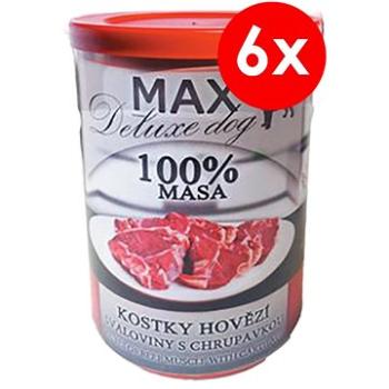 MAX deluxe kocky hovädzej svaloviny s chrupavkami 400 g, 6 ks (8594025083862)