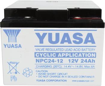 Yuasa NPC24-12 NPC24-12 olovený akumulátor 12 V 24 Ah olovený so skleneným rúnom (š x v x h) 175 x 125 x 166 mm skrutkov