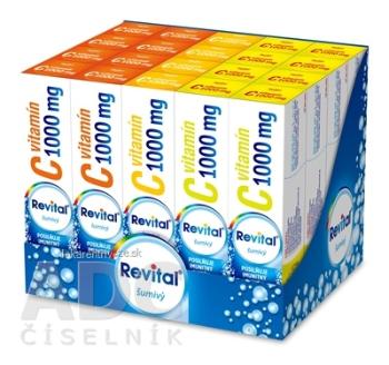 Revital vitamín C 1000 mg šumivý MIX BOX tbl eff (3 príchute) (20x20 ks) (inov. 2021) 1x1 set