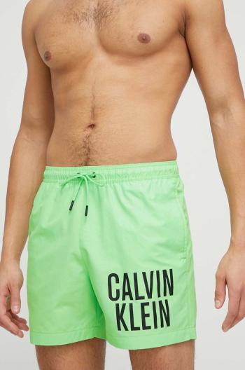 Plavkové šortky Calvin Klein zelená farba