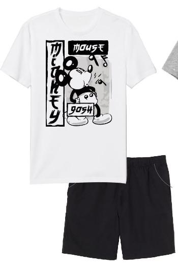 EPlus Pánske pyžamo - Mickey Mouse biele Veľkosť - dospelý: XL