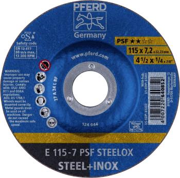 PFERD 62011640 E 115-7 PSF STEELOX brúsny kotúč lomený  115 mm 22.23 mm 10 ks