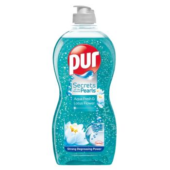 PUR Secrets of Pearls AquaFresh & Lotus Prípravok na ručné umývanie riadu 450 ml